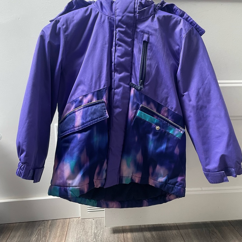 George Purple Hooded Kids Jacket